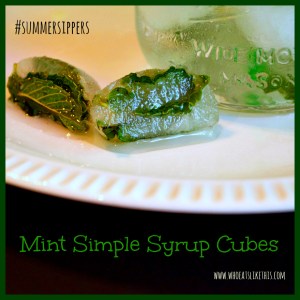 Mint Simple Syrup Cubes
