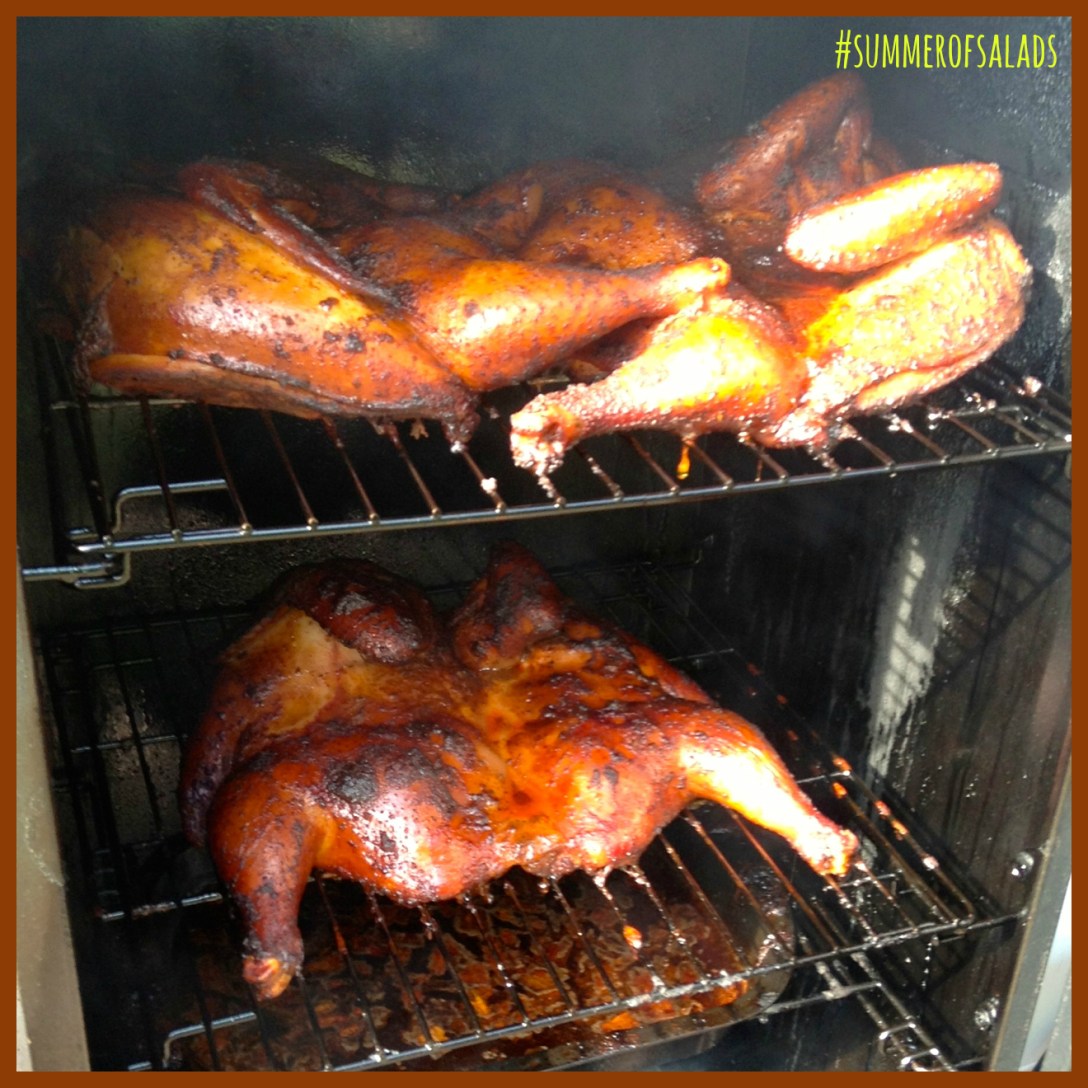 chicken on the smoker